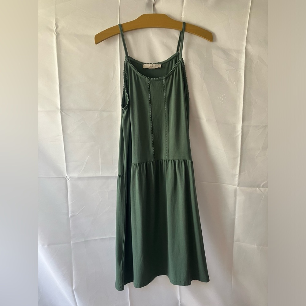 Ann Taylor Loft Green Sun Dress xs